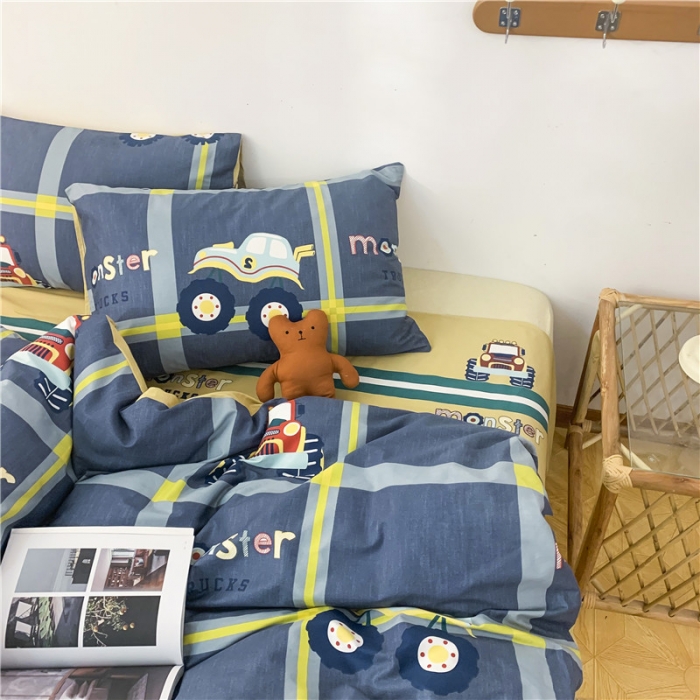 91家纺网 家纺一手货源 找家纺 感遇家纺 2021年春夏新品全棉四件套纯棉三件套 越野大赛