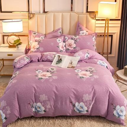 91家纺网 家纺一手货源 找家纺 （总）雲归梦 2020新款全棉加厚磨毛四件套