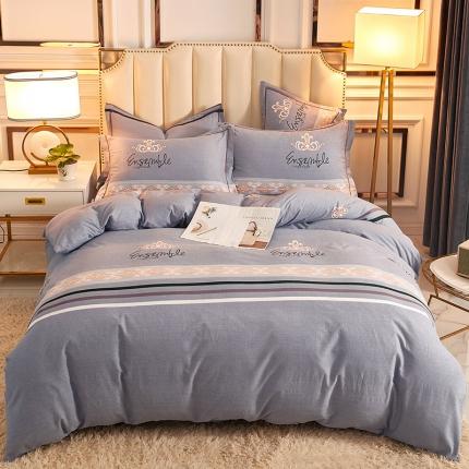 91家纺网 家纺一手货源 找家纺 （总）雲归梦 2020新款全棉加厚磨毛四件套