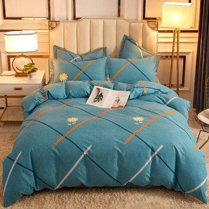 91家纺网 家纺一手货源 找家纺 （总）雲归梦 2020新款全棉加厚磨毛四件套