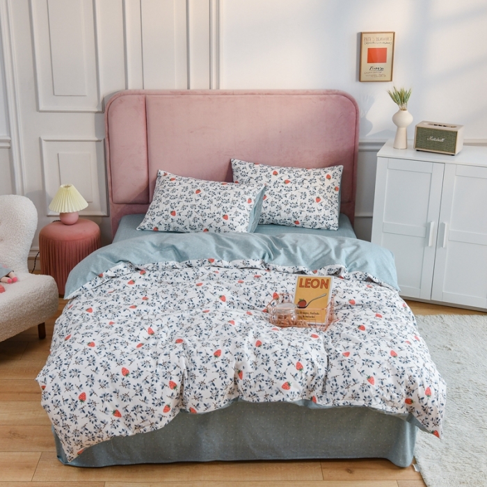 91家纺网 家纺一手货源 找家纺 捌月花颜系列全棉四件套 玲珑