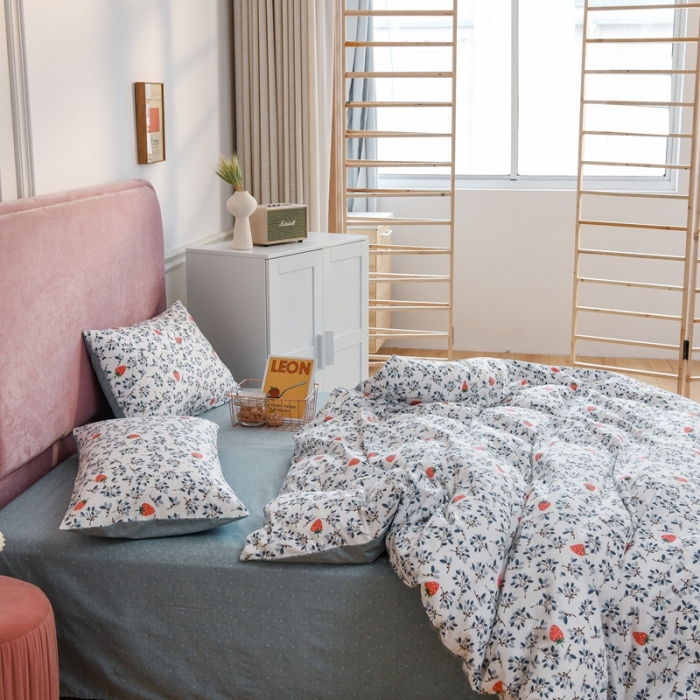 91家纺网 家纺一手货源 找家纺 捌月花颜系列全棉四件套 玲珑