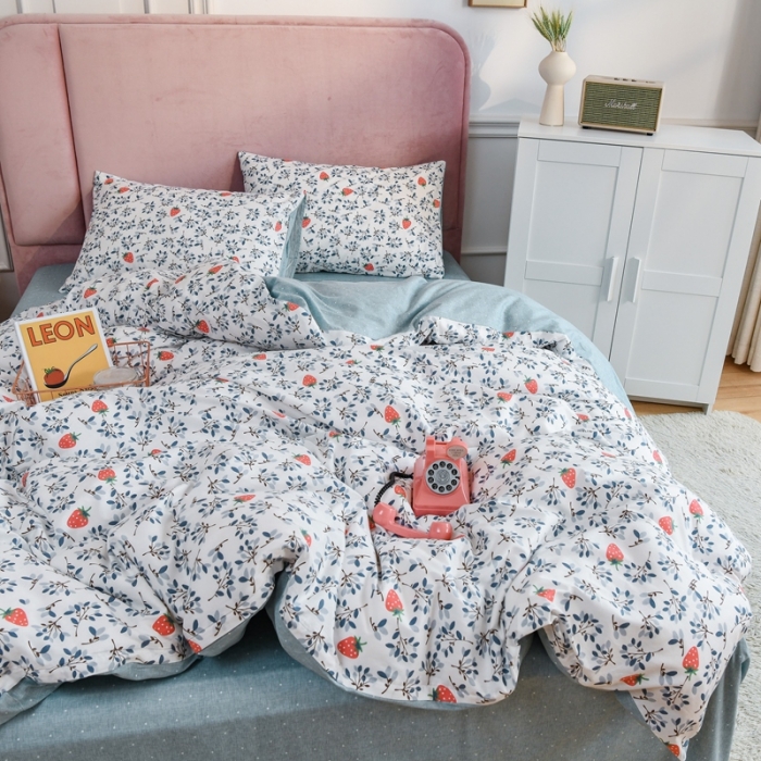 91家纺网 家纺一手货源 找家纺 捌月花颜系列全棉四件套 玲珑