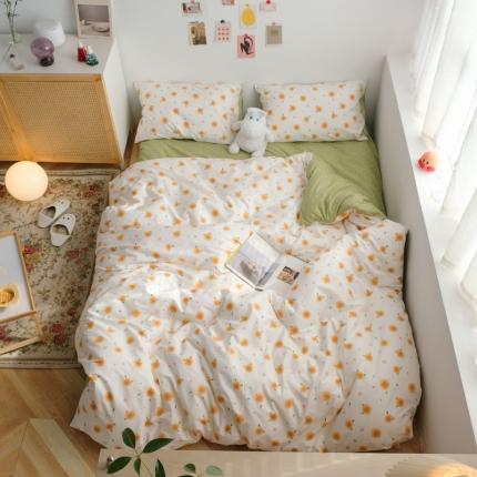 桃子 2021新款纯棉13372文艺生活熊熊卡通系列四件套 嫣然