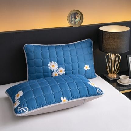 91家纺网 家纺一手货源 找家纺 防水夹棉枕套一对装双人枕套长枕套枕芯套雏菊