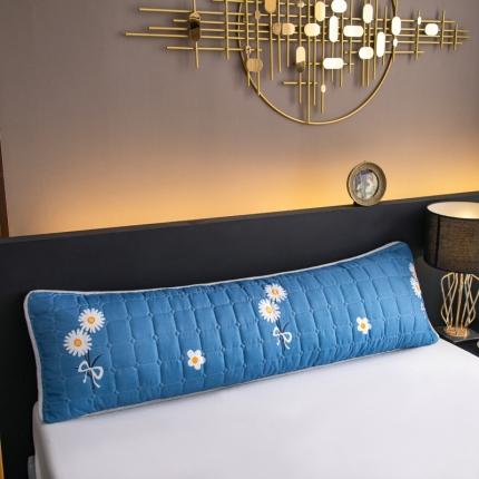 91家纺网 家纺一手货源 找家纺 防水夹棉枕套一对装双人枕套长枕套枕芯套雏菊