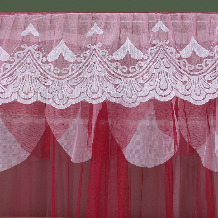 91家纺网 家纺一手货源 找家纺 艾晶美 2021新款双杆双层轻奢落地蚊帐 流光溢彩玛瑙