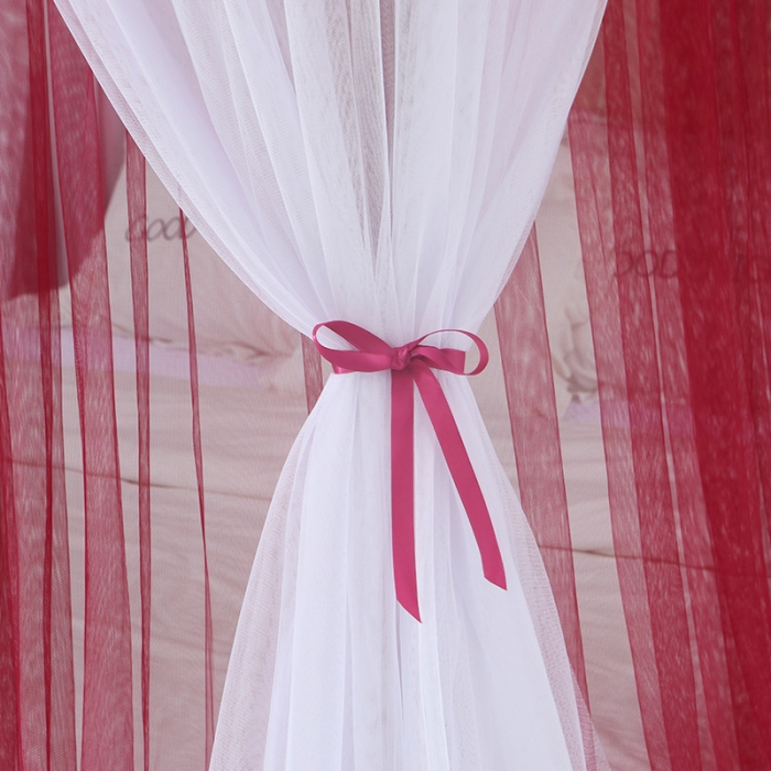 91家纺网 家纺一手货源 找家纺 艾晶美 2021新款双杆双层轻奢落地蚊帐 流光溢彩玛瑙