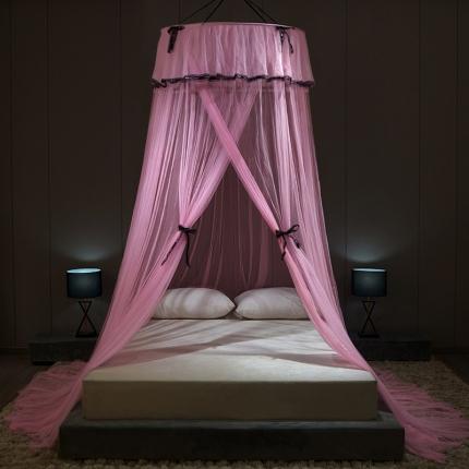 91家纺网 家纺一手货源 找家纺 （总）艾晶美 2021新款蝴蝶结圆顶蚊帐