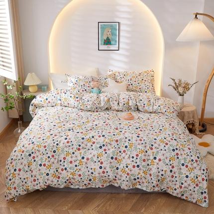 91家纺网 家纺一手货源 找家纺 一米阳光 2021新款碎花款四件套 花颜