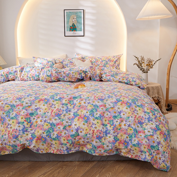 91家纺网 家纺一手货源 找家纺 （总）一米阳光 2021新款碎花款四件套