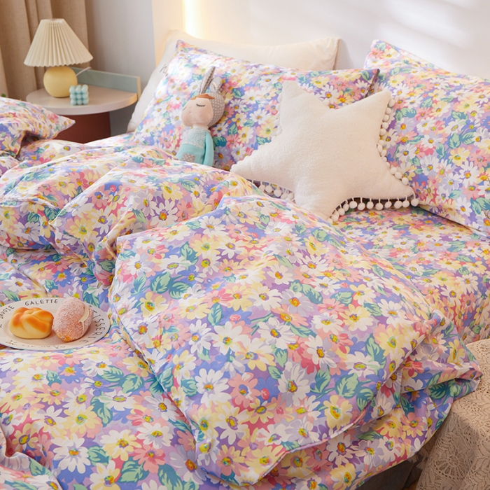 91家纺网 家纺一手货源 找家纺 （总）一米阳光 2021新款碎花款四件套