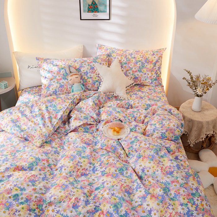 91家纺网 家纺一手货源 找家纺 （总）一米阳光 2021新款碎花款四件套