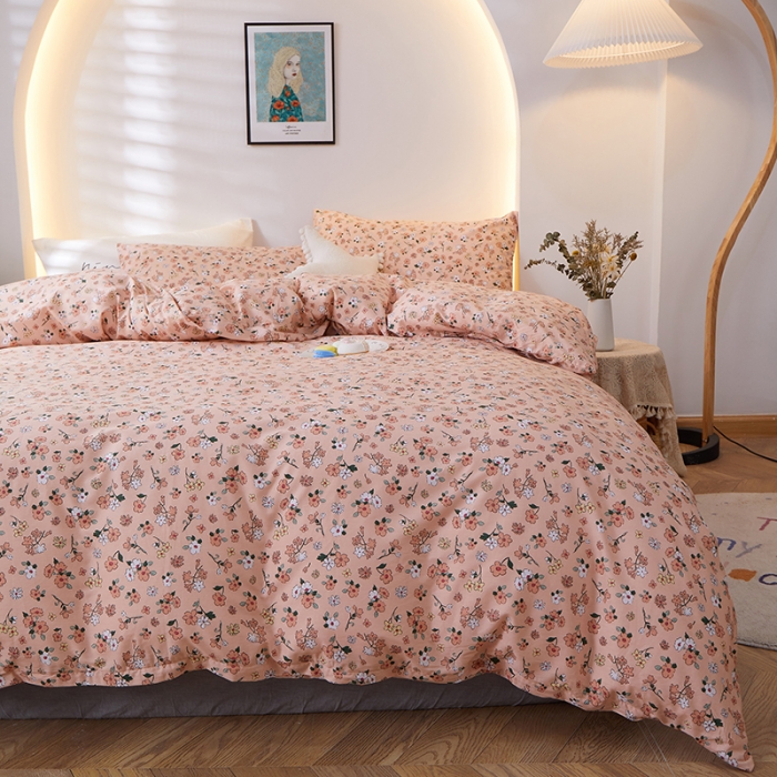 91家纺网 家纺一手货源 找家纺 一米阳光 2021新款碎花款四件套 淡雅