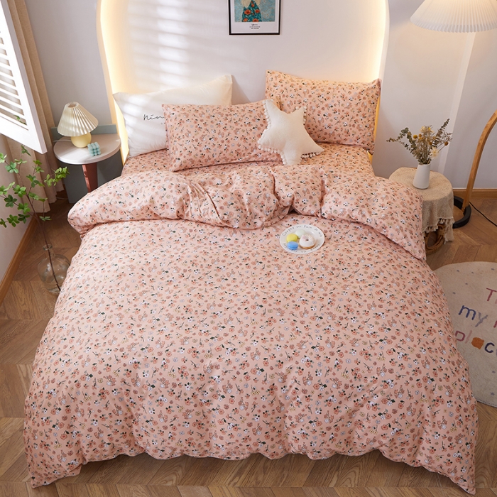 91家纺网 家纺一手货源 找家纺 一米阳光 2021新款碎花款四件套 淡雅