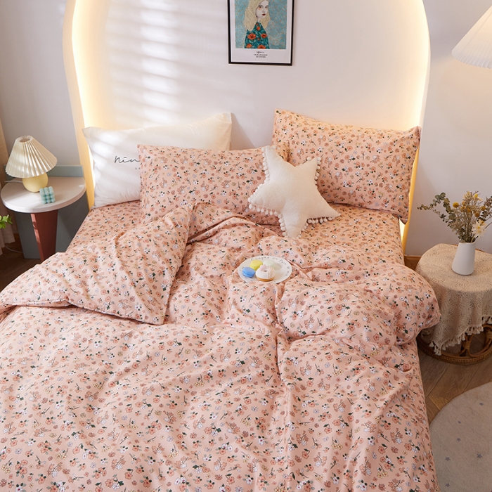 91家纺网 家纺一手货源 找家纺 一米阳光 2021新款碎花款四件套 淡雅