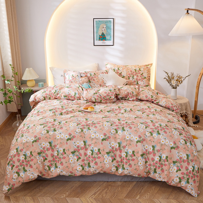 91家纺网 家纺一手货源 找家纺 一米阳光 2021新款碎花款四件套 多彩