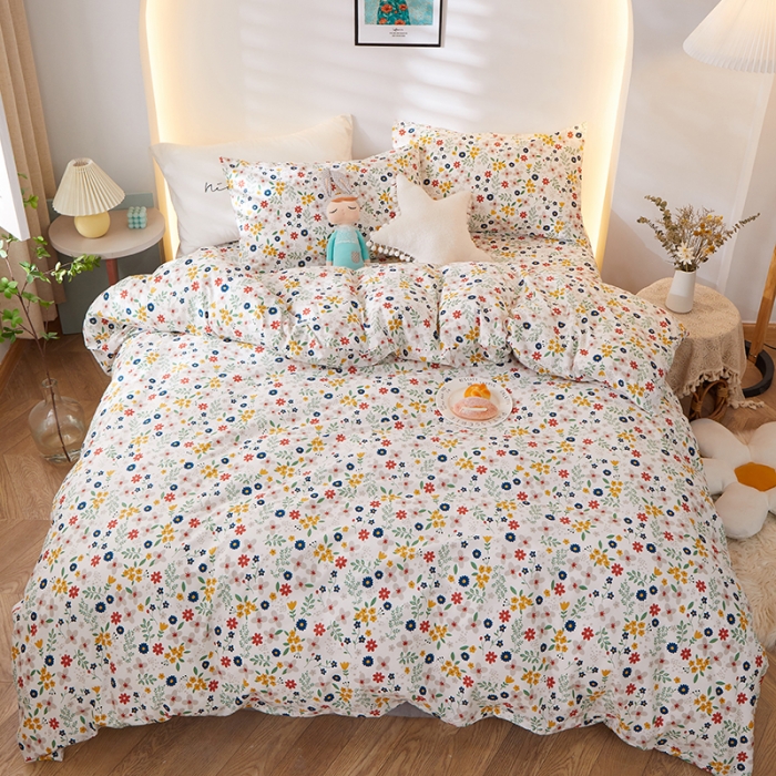 91家纺网 家纺一手货源 找家纺 一米阳光 2021新款碎花款四件套 花颜