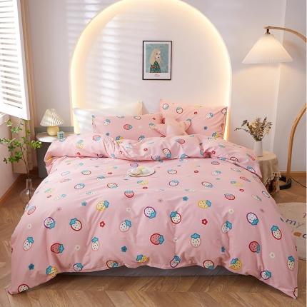 一米阳光 2021新款碎花款四件套 甜心草莓