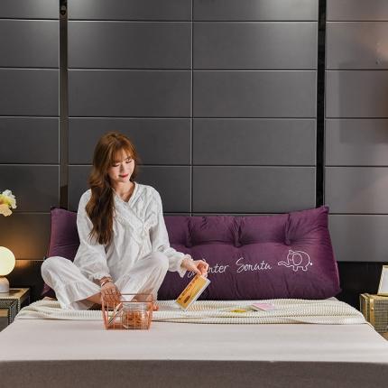 91家纺网 家纺一手货源 找家纺 （总）一兰 臻绒刺绣三角靠垫床头靠枕榻榻米靠背抱枕米娅系列