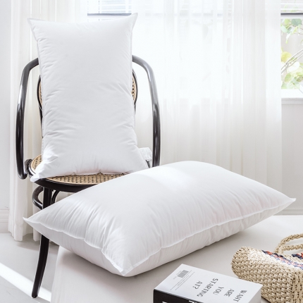 91家纺网 家纺一手货源 找家纺 全棉星级酒店双针羽丝绒枕芯 高级酒店双针羽丝绒枕头