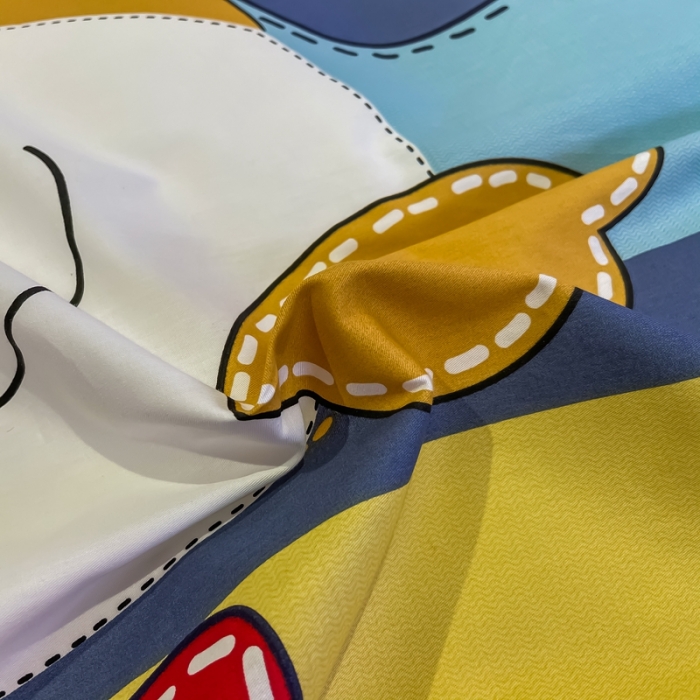 91家纺网 家纺一手货源 找家纺 金爱家 2021新款13372大版全棉卡通四件套 呆萌狗