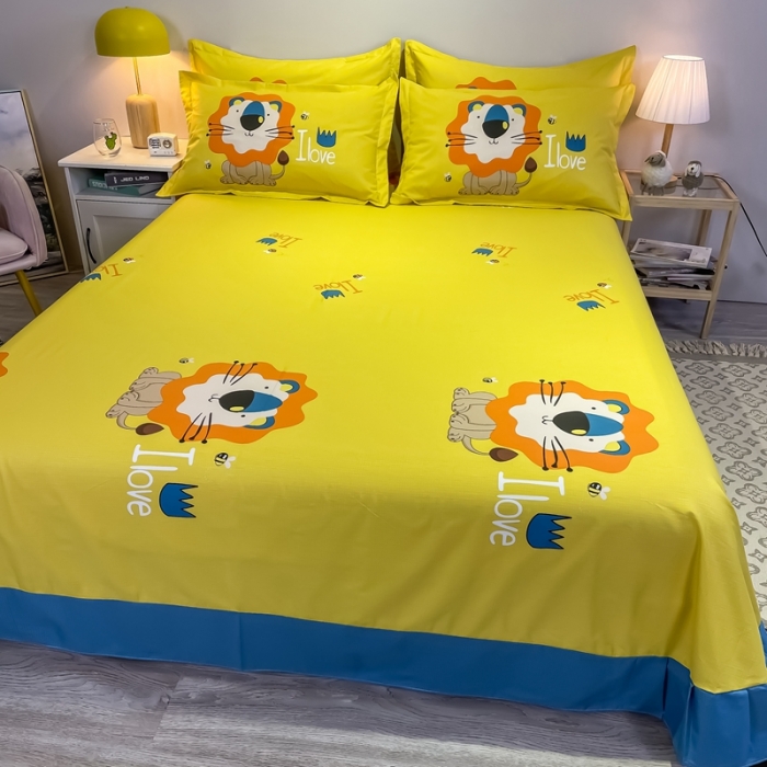 91家纺网 家纺一手货源 找家纺 金爱家 2021新款13372大版全棉卡通四件套 辛巴