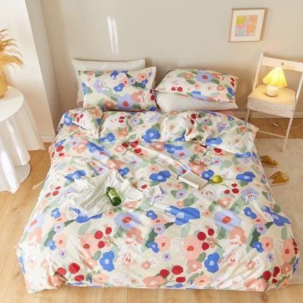 91家纺网 家纺一手货源 找家纺 窝米 2021新款全棉四件套花卉系列 花海