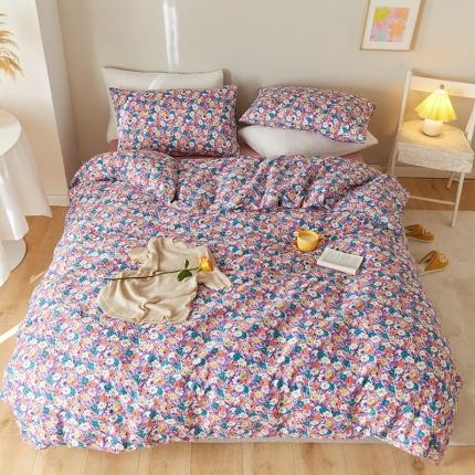 91家纺网 家纺一手货源 找家纺 窝米 2021新款全棉四件套花卉系列 印象