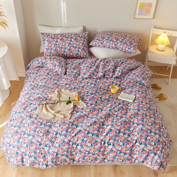 91家纺网 家纺一手货源 找家纺 （总）窝米 2021新款全棉四件套花卉系列