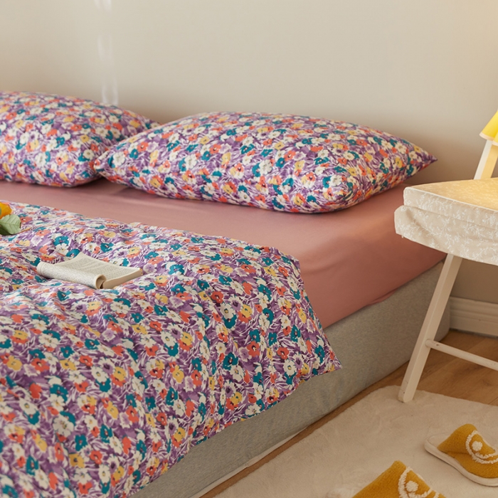 91家纺网 家纺一手货源 找家纺 （总）窝米 2021新款全棉四件套花卉系列