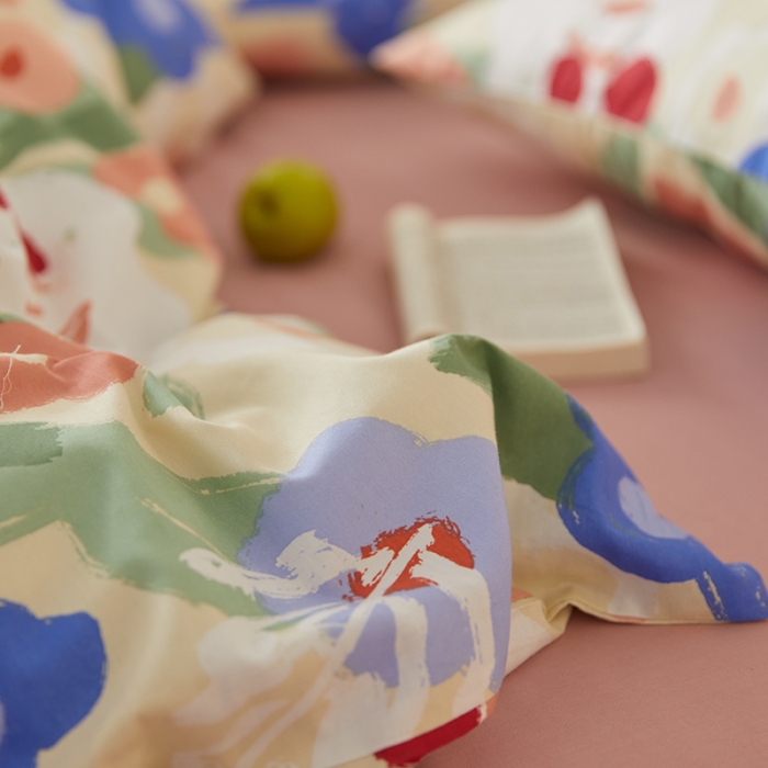 91家纺网 家纺一手货源 找家纺 窝米 2021新款全棉四件套花卉系列 花海