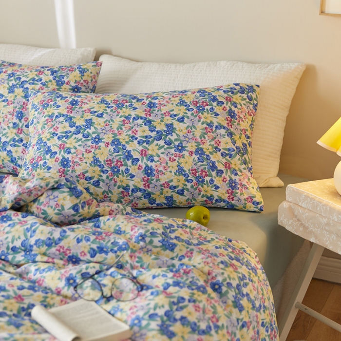 91家纺网 家纺一手货源 找家纺 窝米 2021新款全棉四件套花卉系列 幻境