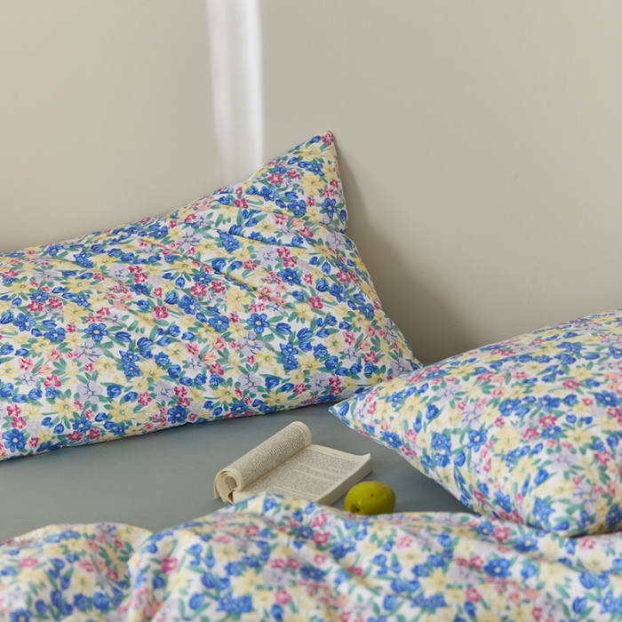 91家纺网 家纺一手货源 找家纺 窝米 2021新款全棉四件套花卉系列 幻境