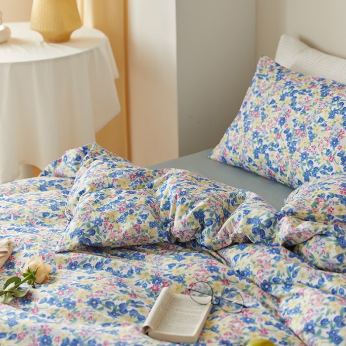 91家纺网 家纺一手货源 找家纺 窝米 2021新款全棉四件套花卉系列 幻境