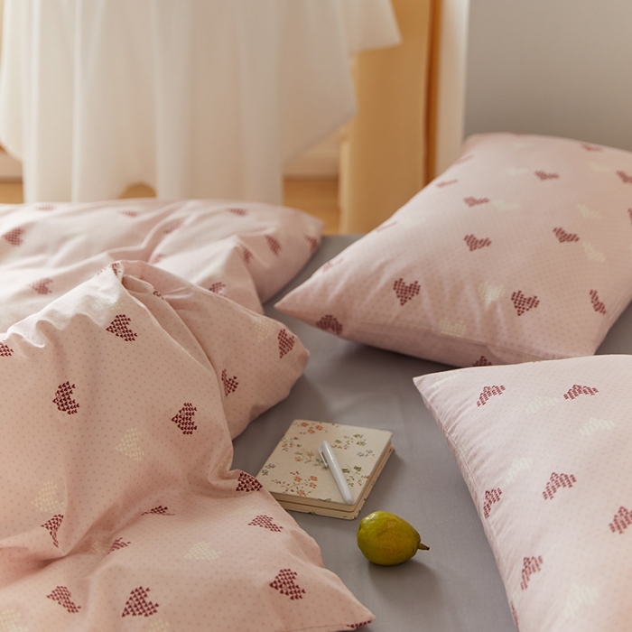 91家纺网 家纺一手货源 找家纺 窝米 2021新款全棉四件套花卉系列 简单爱