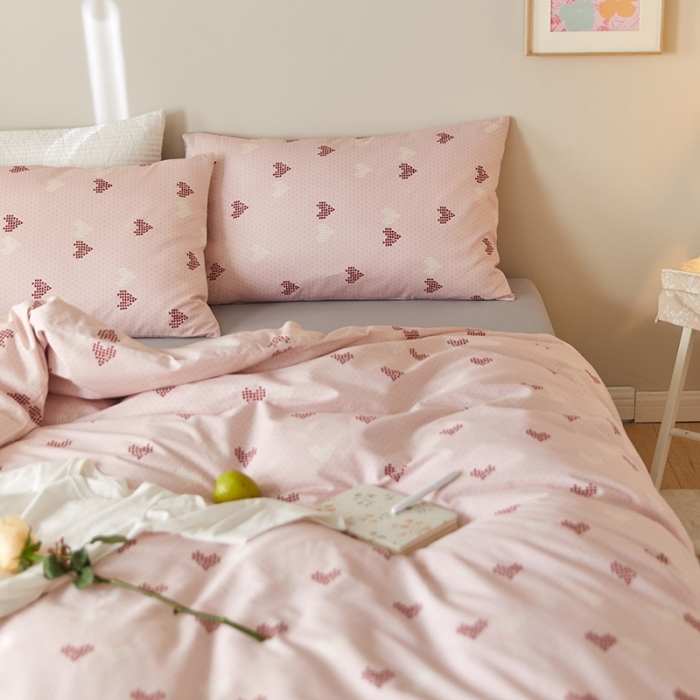 91家纺网 家纺一手货源 找家纺 窝米 2021新款全棉四件套花卉系列 简单爱