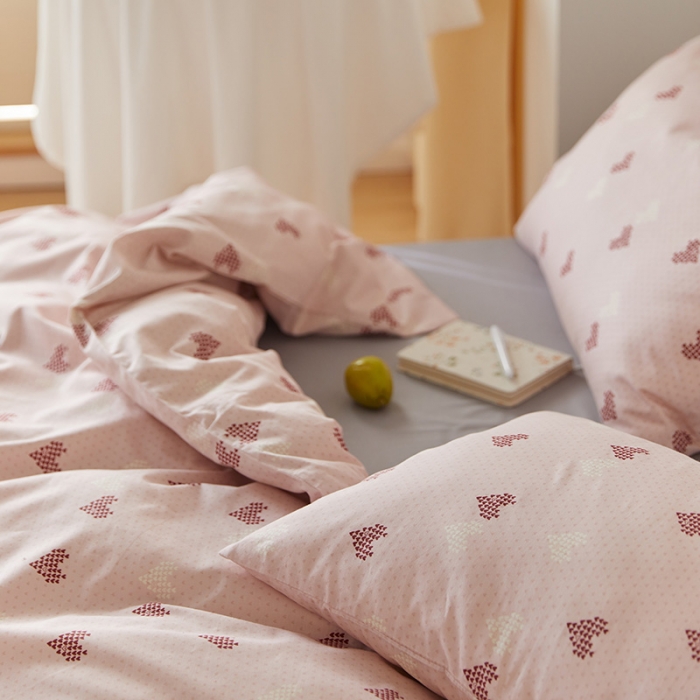 91家纺网 家纺一手货源 找家纺 窝米 2021新款全棉四件套花卉系列 简单爱