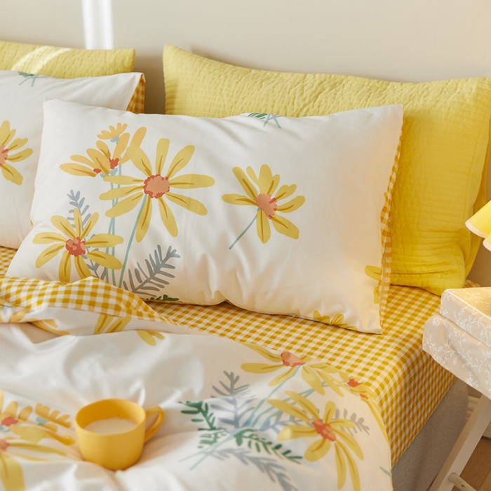 91家纺网 家纺一手货源 找家纺 窝米 2021新款全棉四件套花卉系列 篱种