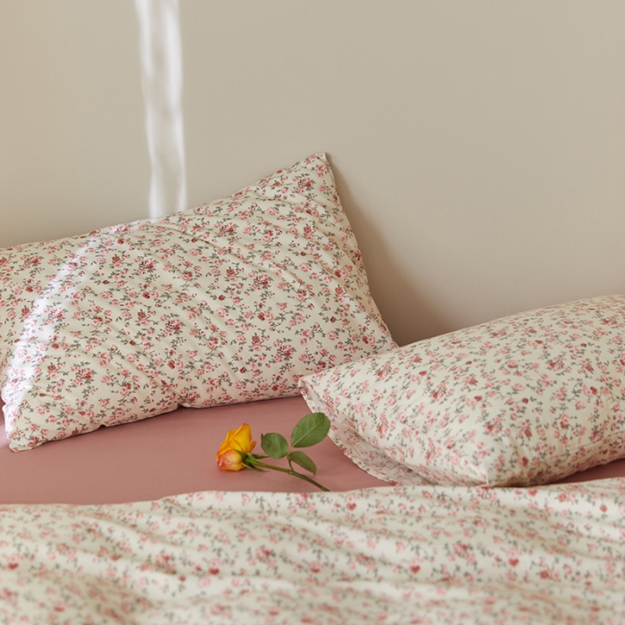 91家纺网 家纺一手货源 找家纺 窝米 2021新款全棉四件套花卉系列 苏蕾