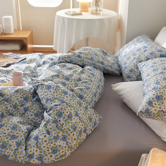 91家纺网 家纺一手货源 找家纺 窝米 2021新款全棉四件套花卉系列 小雏菊