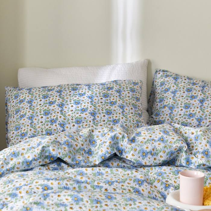 91家纺网 家纺一手货源 找家纺 窝米 2021新款全棉四件套花卉系列 小雏菊