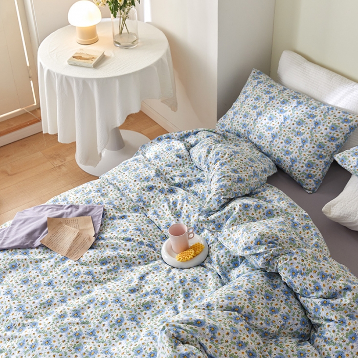 91家纺网 家纺一手货源 找家纺 窝米 2021新款全棉四件套花卉系列 小雏菊