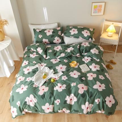 窝米 2021新款全棉四件套花卉系列 小时光