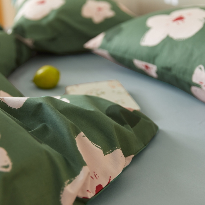 91家纺网 家纺一手货源 找家纺 窝米 2021新款全棉四件套花卉系列 小时光