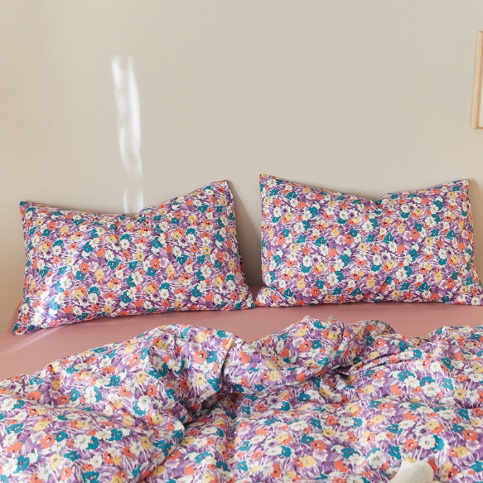 91家纺网 家纺一手货源 找家纺 窝米 2021新款全棉四件套花卉系列 印象