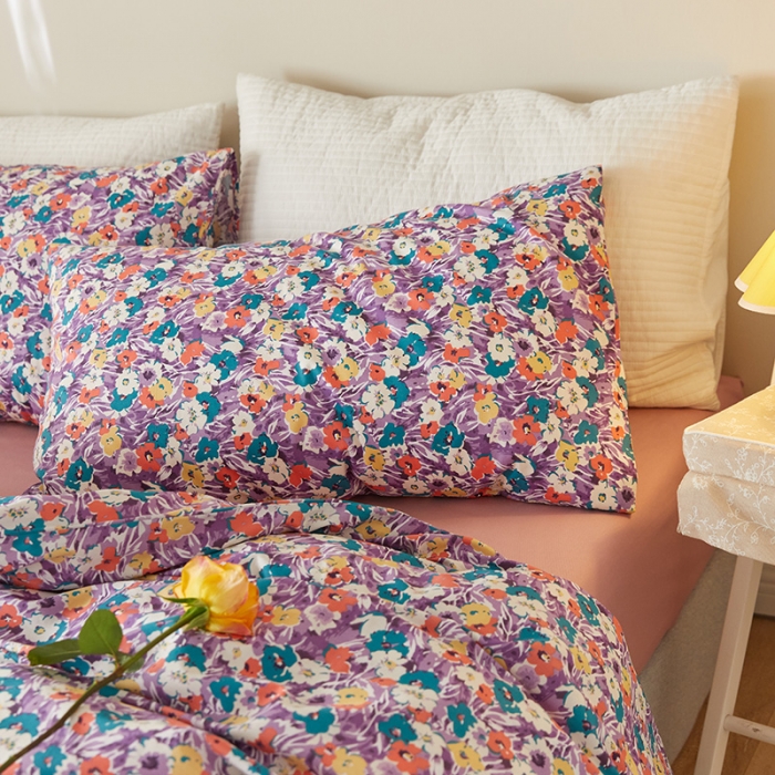 91家纺网 家纺一手货源 找家纺 窝米 2021新款全棉四件套花卉系列 印象