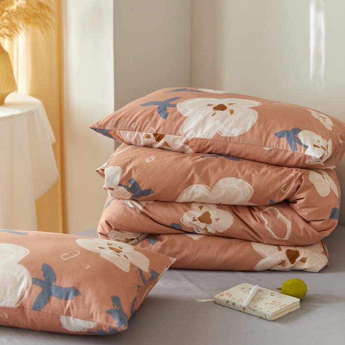 91家纺网 家纺一手货源 找家纺 窝米 2021新款全棉四件套花卉系列 奈思