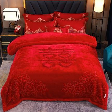 91家纺网 家纺一手货源 找家纺 （总）新款婚庆绣花毯