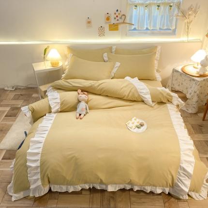 91家纺网 家纺一手货源 找家纺 （总）子钦 2023新款韩版加厚四季棉四件套-爱的幻想